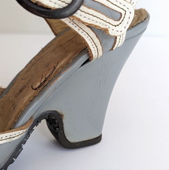 🇵🇹 Fly Girl By Fly London Block Heel Leather Sandals Made In Portugal - Picture 11 of 11